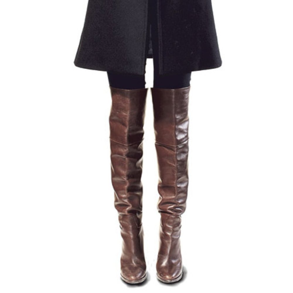 Ralph Lauren Collection Brown Over-the-Knee Boots - Picture 7 of 7